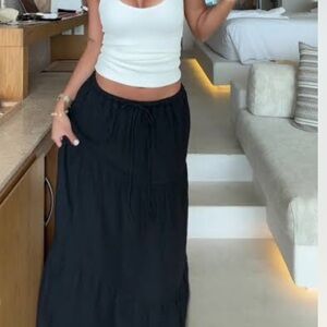 Klassy Network Black Maxi Skirt